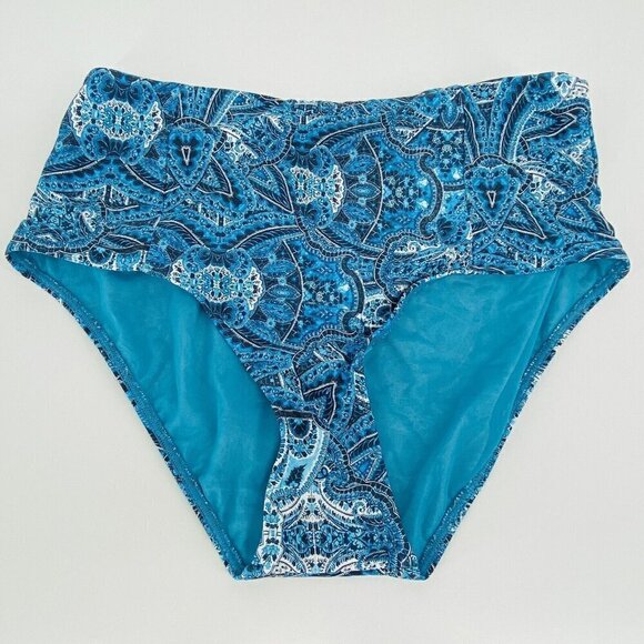 - Sea Level Bikini Bottoms Womens Size 14 Blue High Waisted New - Picture 1 of 8